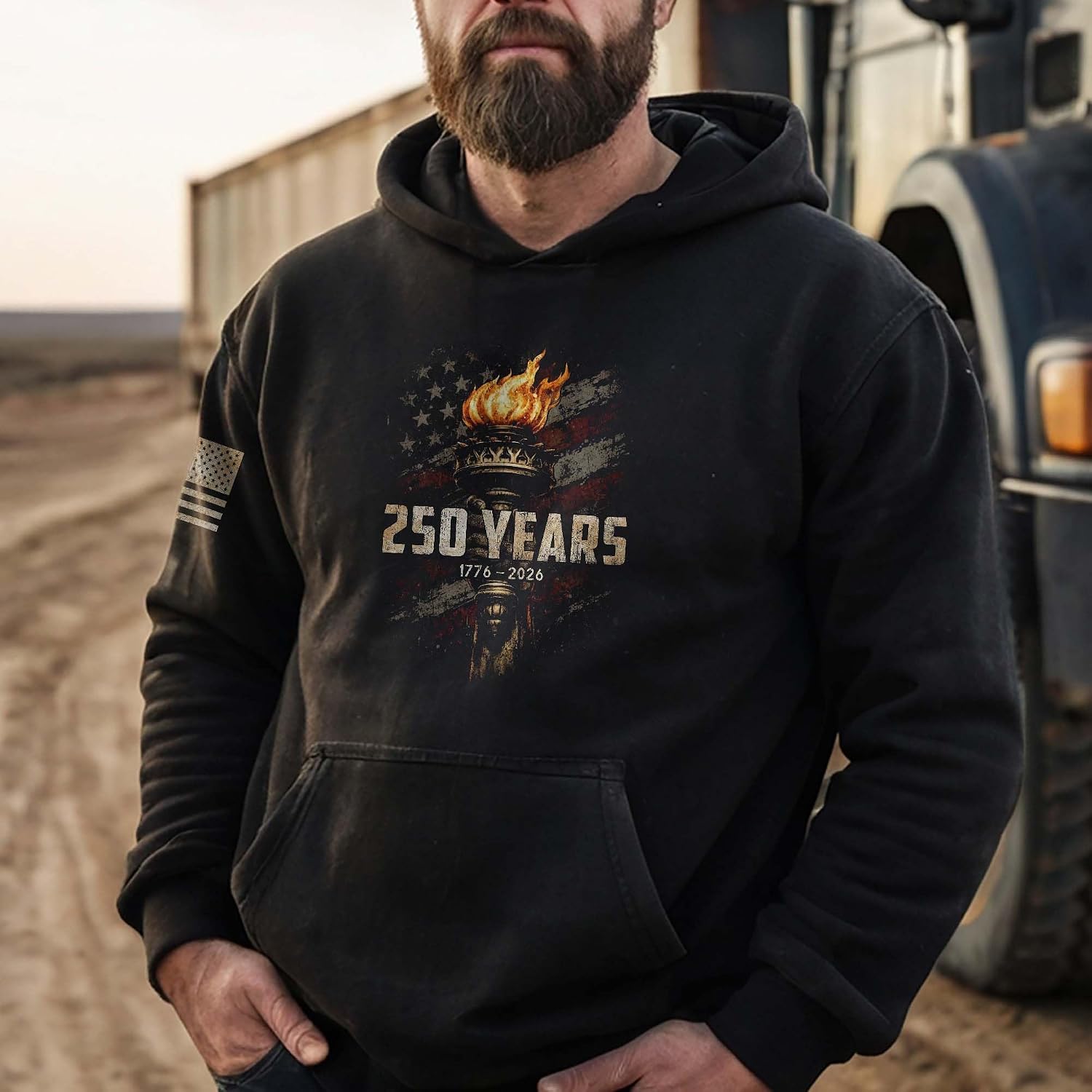 250 Anniversary Usa Hoodie, 1776-2026 250th Anniversary Flag Hoodie, Patriotic Hoodies For Men
