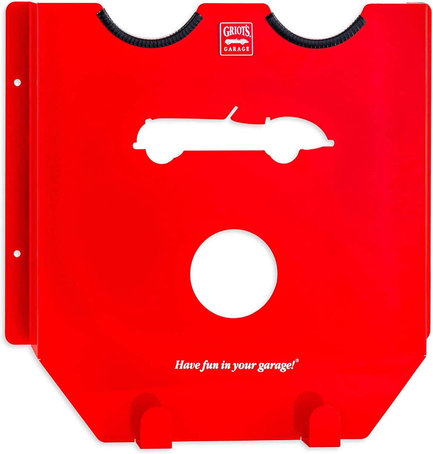 Griot's Garage Triple Polisher Rack, Wall-Mounted Storage Shelf for Car Buffer Polishing Machines, Heavy-Duty Holder, 17.06" W x 3.375" D x 16.5" H, 77873