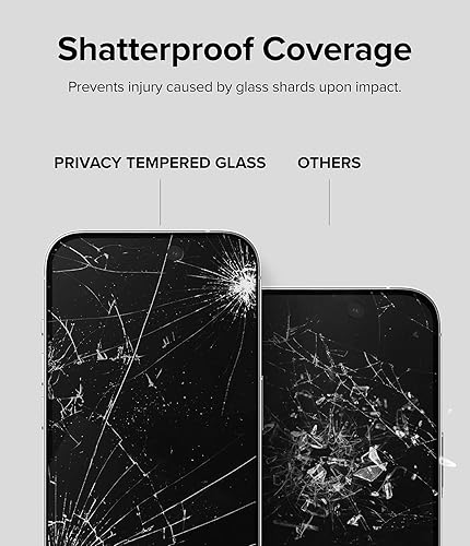 Miniatura 8 de Ringke Vidrio de privacidad siéntete mejor en público compatible con iPhone 15 Pro, fácil de instalar, compatible con fundas, protector de pantalla