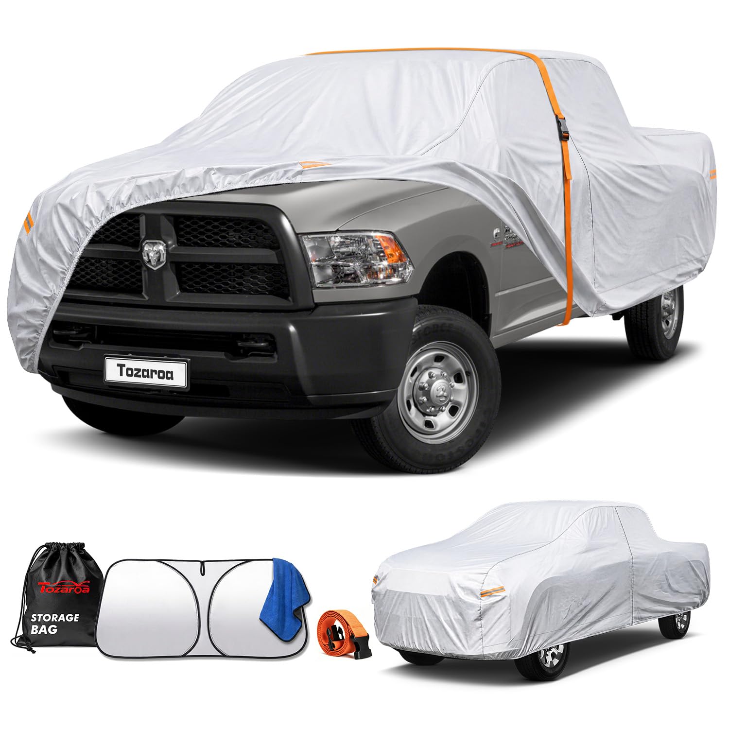 Car Cover Waterproof All-Weather,Heavy-Duty Outdoor Full Exterior Automobiles Sedan/Coupe (Length 186-193 inch) with Windshield Sun Shade Universal Fit Ford Mustang,Chevy Camaro/Corvette etc — view 13