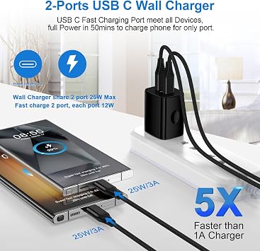 for Samsung Charger Super Fast Charging for Galaxy A36 A37 A16 5G A17 A56
