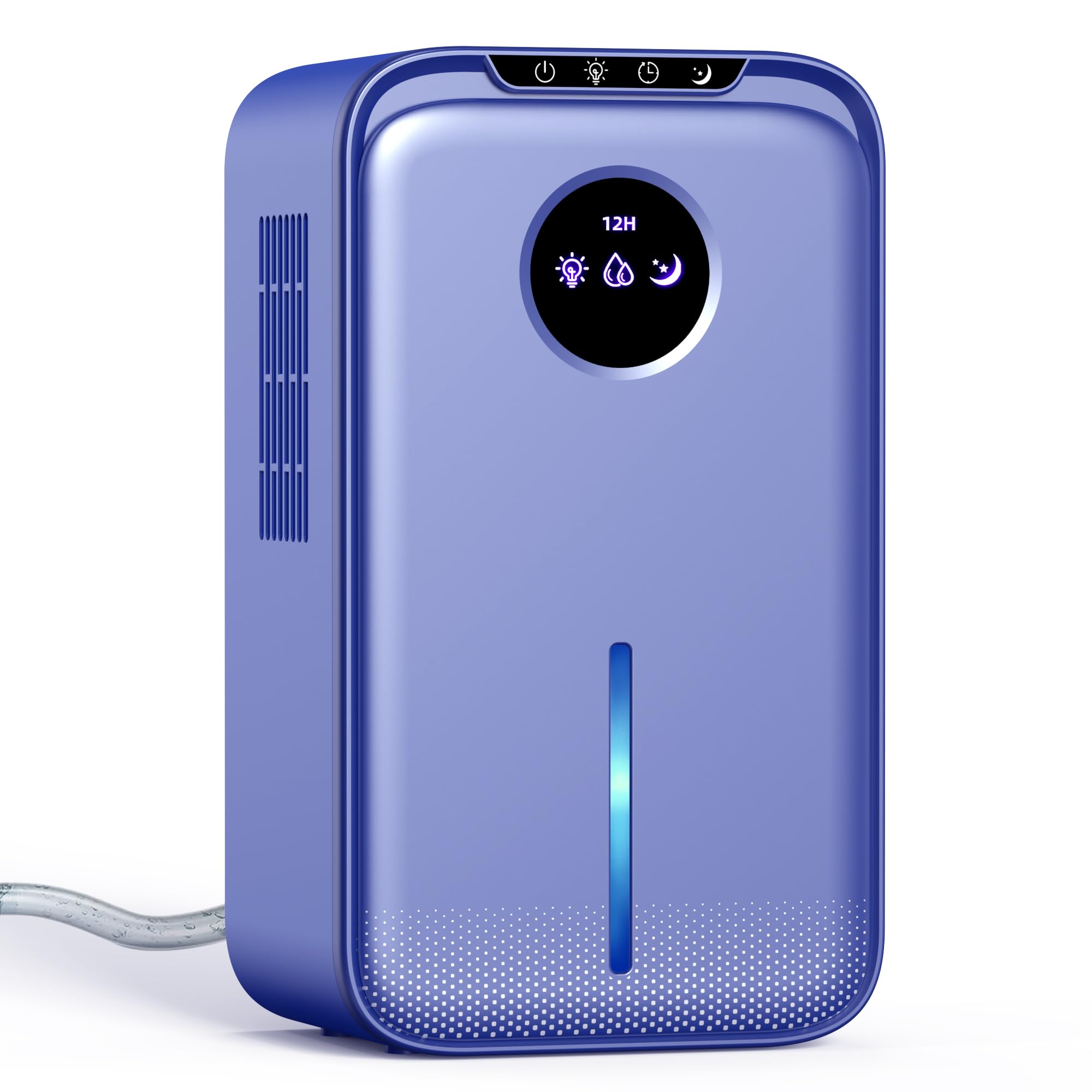 Dehumidifiers for Home Large Room Basement,88oz Dehumidifier With Drain Hose for Bedroom Bathroom Closet RV Camper (800Sq.ft) (Snow White)