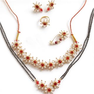 Maharashtrian Parijat Choker Necklace setWomens Traditional Wedding Maharashtrian Kolhapuri Thushi White Pearl Saaj Thushi... Price In India