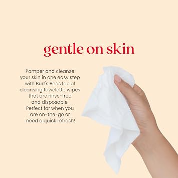 Burt's Bees Cotton Extract Facial Cleansing Wipes for Sensitive Skin
