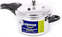 Universal 4.75 Quart Anti-Rust Aluminum Pressure Cooker for 5 Servings - Safe, Lightweight, Even Heat Distribution