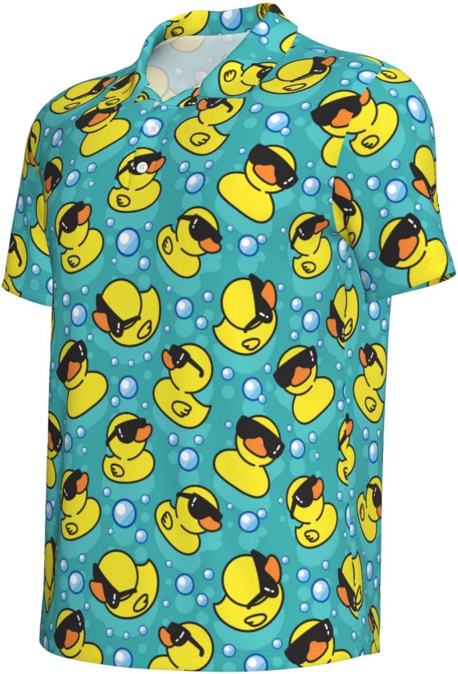 Golf Polo Shirts for Men, Funny Print Short Sleeve Performance Polos