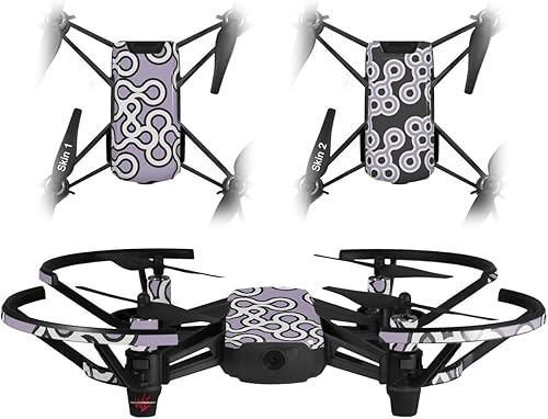Skin Decal Wrap 2 Pack for DJI Ryze Tello Drone Locknodes 03 Lavender Drone NOT Included