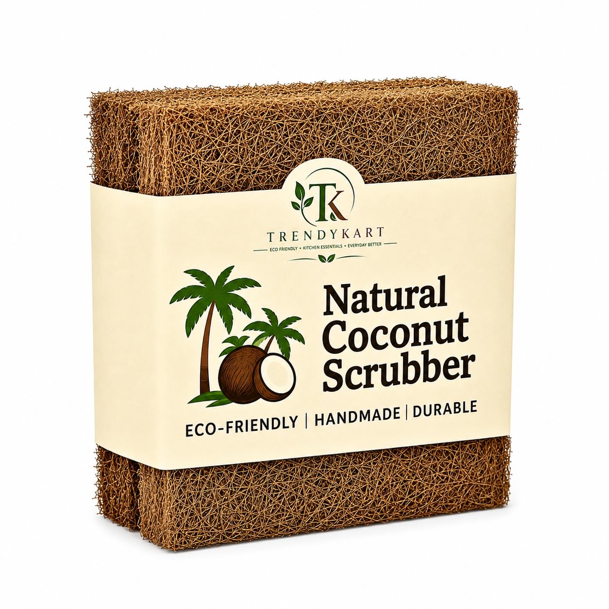 Natural Coconut Scrubber for Kitchen Utensils – Eco-Friendly, Durable & Biodegradable Cleaning Pads (Pack of 5)-picture-10