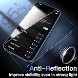 JETech Ochraniacz Ekranu Antyrefleksyjny 9H+ dla iPhone 18 Pro Max | 2 Sztuki, AR Powłoka, Auto-Wyrównanie Instalacji, O