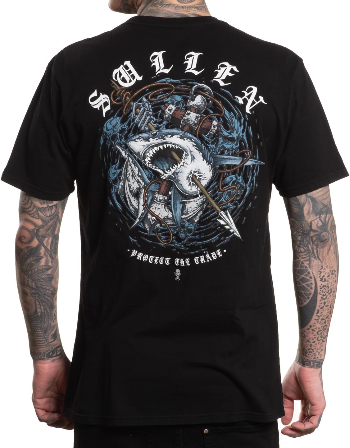Sullen Men's Speared Week of Sharks Series Tattoo Lifestyle Graphic Premium Short Sleeve Tee