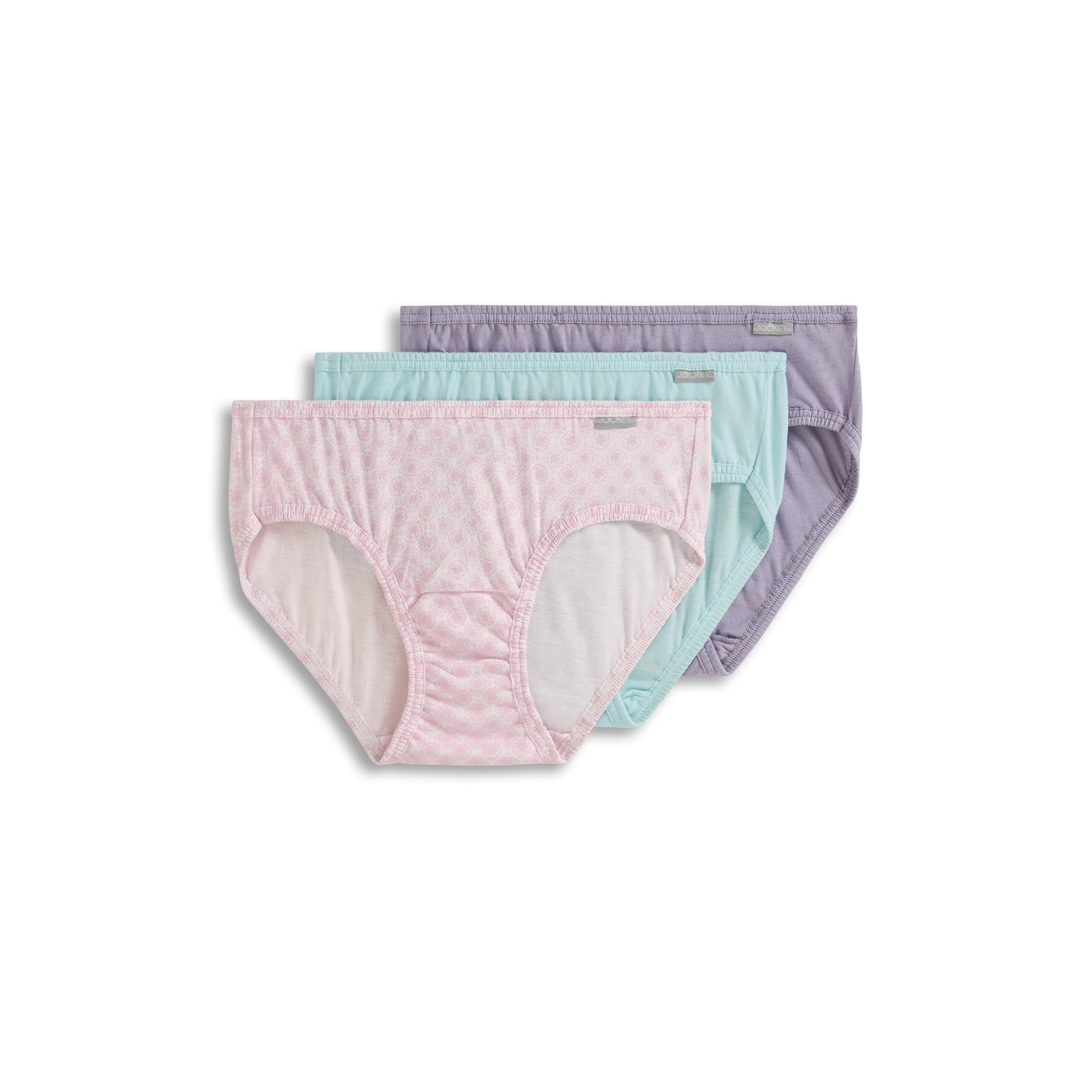 Jockey Women's Underwear 100% Cotton Elance Bikini - 3 Pack