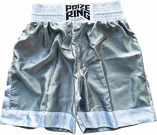 【PRIZE RING／プライズリング】ボクシング・トランクス シルバー XL