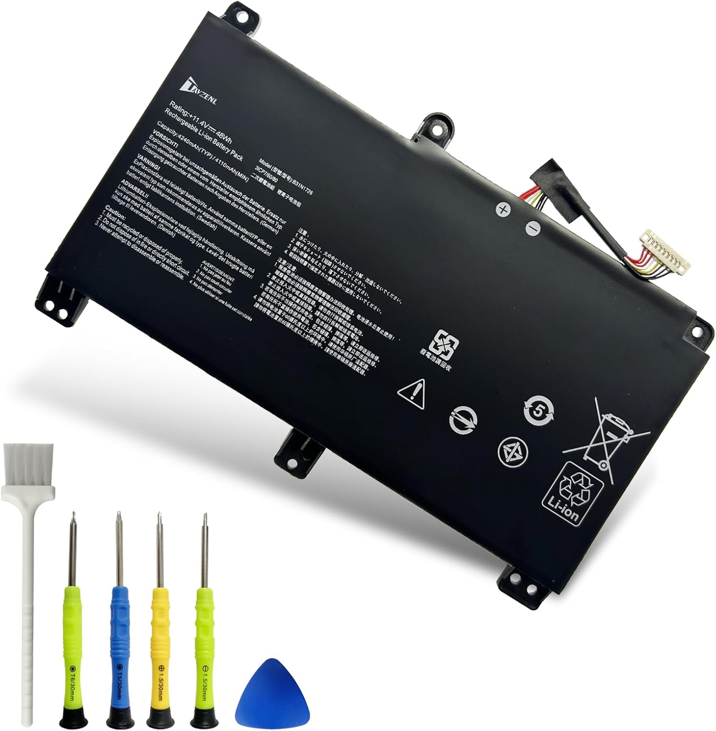 B31N1726 Long Line Battery Replacement for ASUS ROG Strix G531 G531GT G531GT-BI7N6 Series G15 G512 G512LI Series