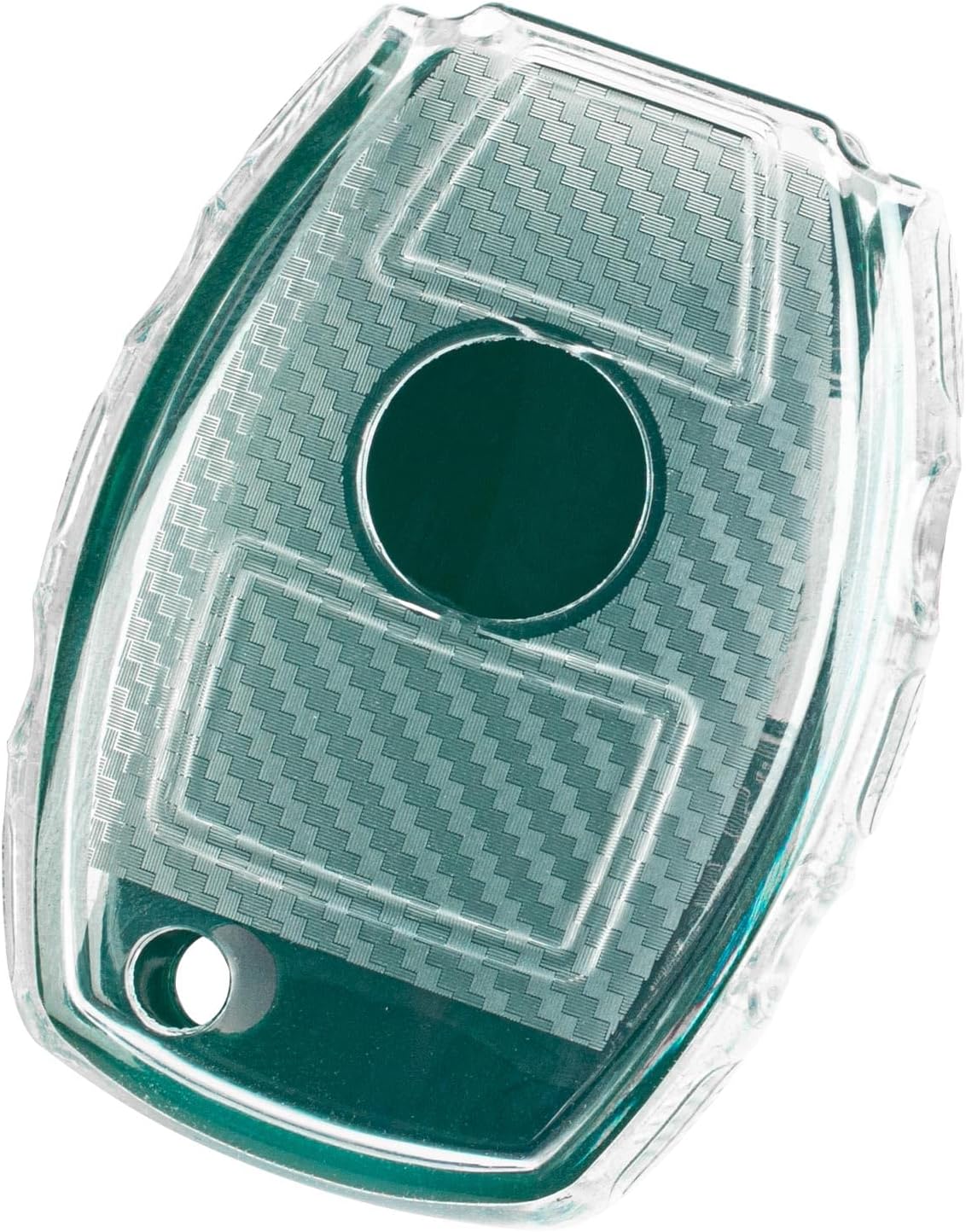 TANGSEN Key Fob Case TPU Cover Compatible with Mercedes Benz A B C CLA CLS E G GL GLA GLC GLE GLK GLS SL SLC SLK SLS AMG Viano Transparent Carbon Fiber Texture Transparent Button Protective Key Shell - Image 6
