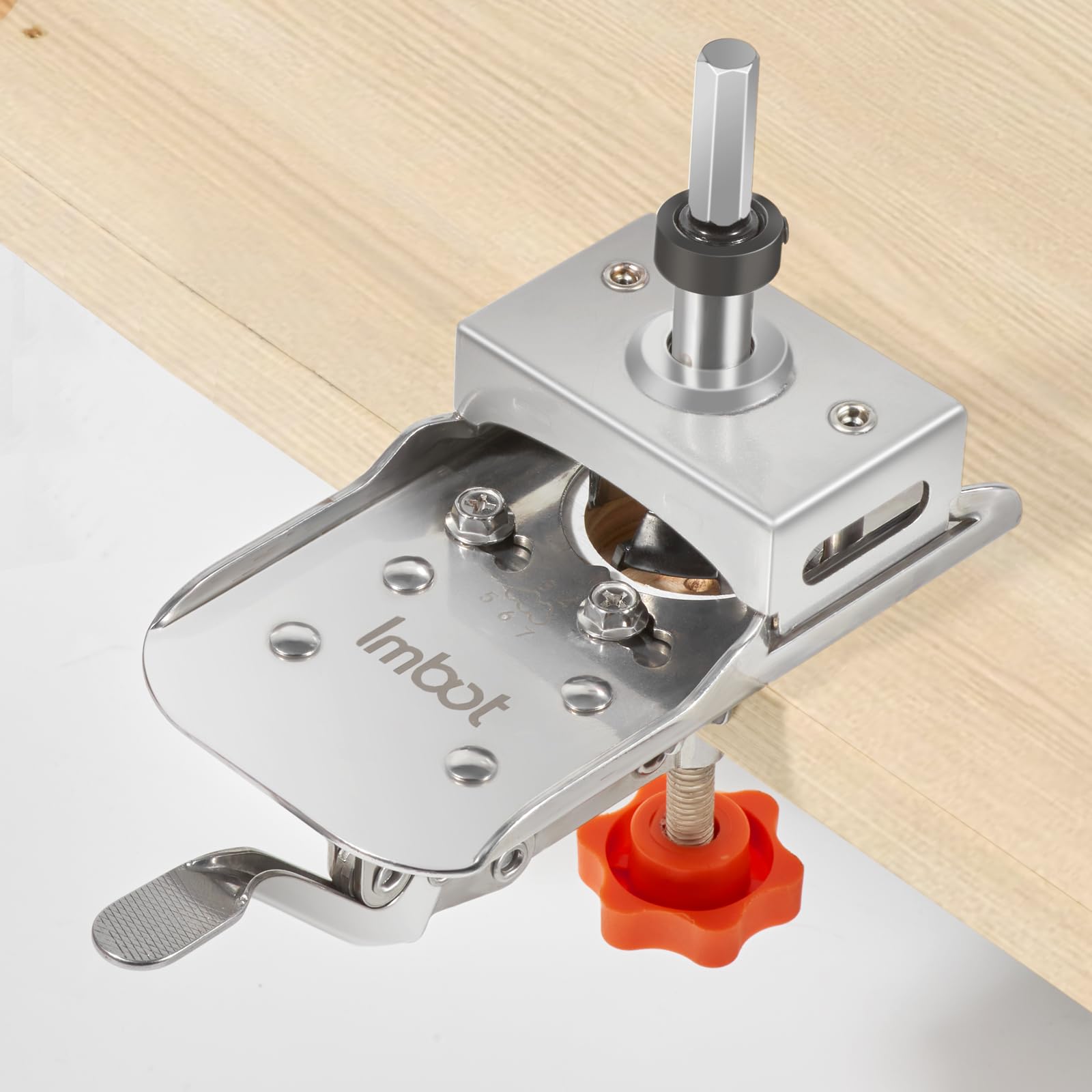 Imbot Metal Concealed Hinge Clamp Fixture Precision Locking Cabinet, Adjustable Punch Locator Positioning Tool Easy Cabinet Hinge Clamp for