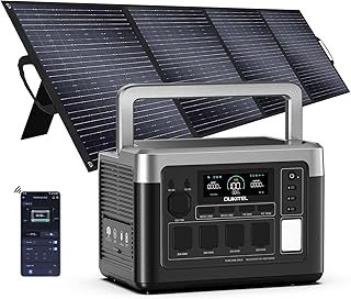 OUKITEL P1000 Plus Tragbare Powerstation mit 200W Solarpanel, 1024Wh 1800W Solargenerator, 1 Std. Schnellladung, LiFePO4 Akku Power Station für Zuhause, Camping, Wohnmobil, Notfälle