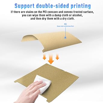 Upgraded 370x370mm K2 Plus Gold Build Plate Double Sided Textured Flexible Spring Steel PEI Sheet Magnetic Printed Bed for Creality K2 Plus 3D Printer