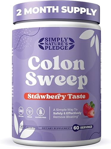 Miniatura 7 de ColonSweep - Limpiador de colon en polvo de cáscara de psyllium probiótico con sabor a fresa, 7.8 onzas, suplemento de fibra para la salud