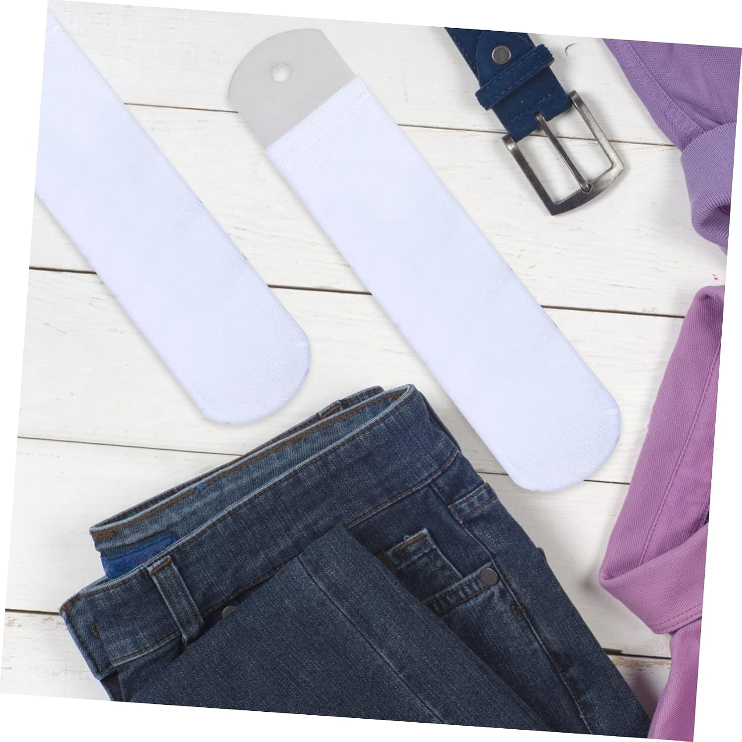 HOMSFOU 2Pcs Straight Sock Jigs for DIY Sublimation Printing Durable Heat Press Sock Easy Storage with Hanging for Smooth Process