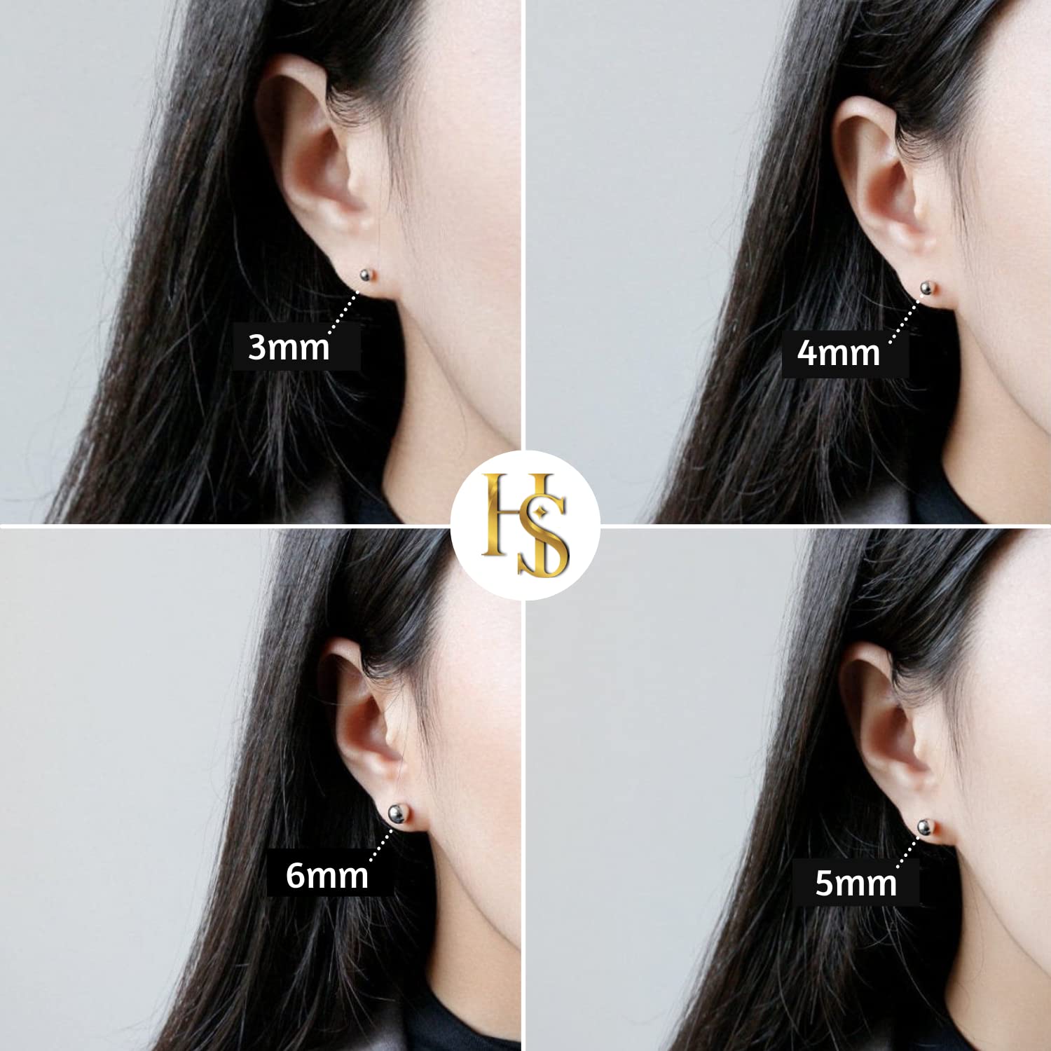 925 Silver 2mm Ball Stud Earrings