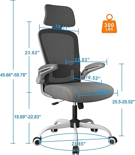 Miniatura 2 de Mimoglad Silla de Oficina, Silla de Escritorio Cómoda - Silla Ergonómica de Computadora de Respaldo Alto con Soporte Lumbar Ajustable