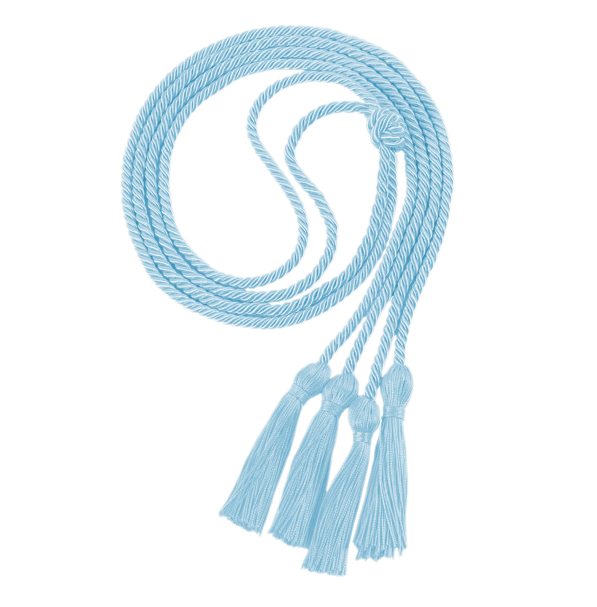 Double Graduation Honor Cords, 68" Long,Sky Blue