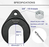 Vista 4 de Herramienta de extracción de eje CV interno de 63mm con tuerca, accesorio de polea de eje de transmisión delantera, se ajusta a martillos