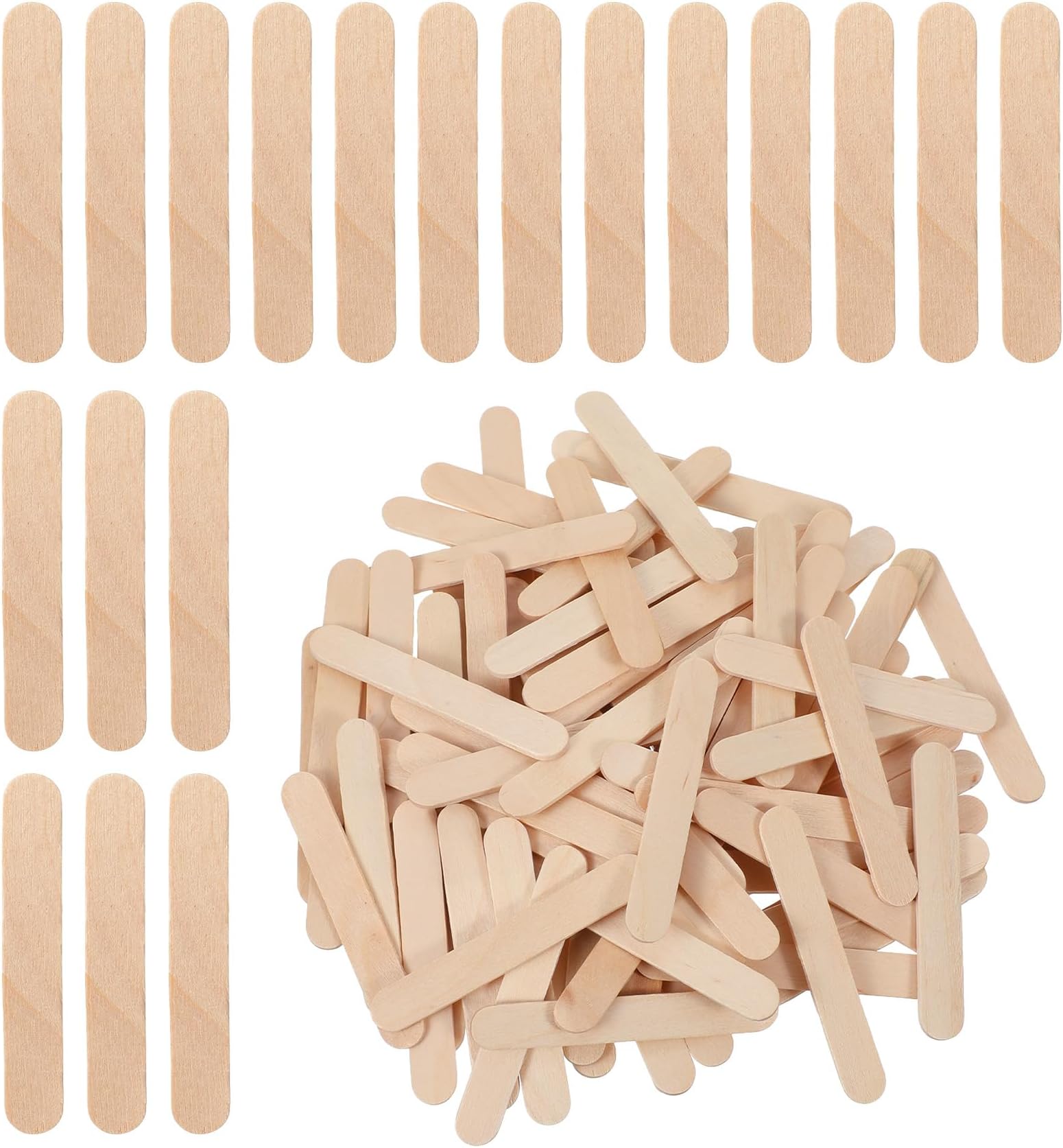 100PCS Lollipop Sticks for Crafts, 6.5 * 1 cm Mini Lolly Sticks for Food Safe Use, Detailed Handwork, Model Building, Mixing, and Creative Art Projects