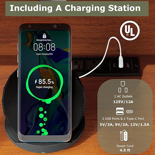 Miniatura 6 de Tangkula Soporte de TV de madera para televisores de hasta 50 pulgadas, gabinete de almacenamiento en forma de X, centro de entretenimiento con 2