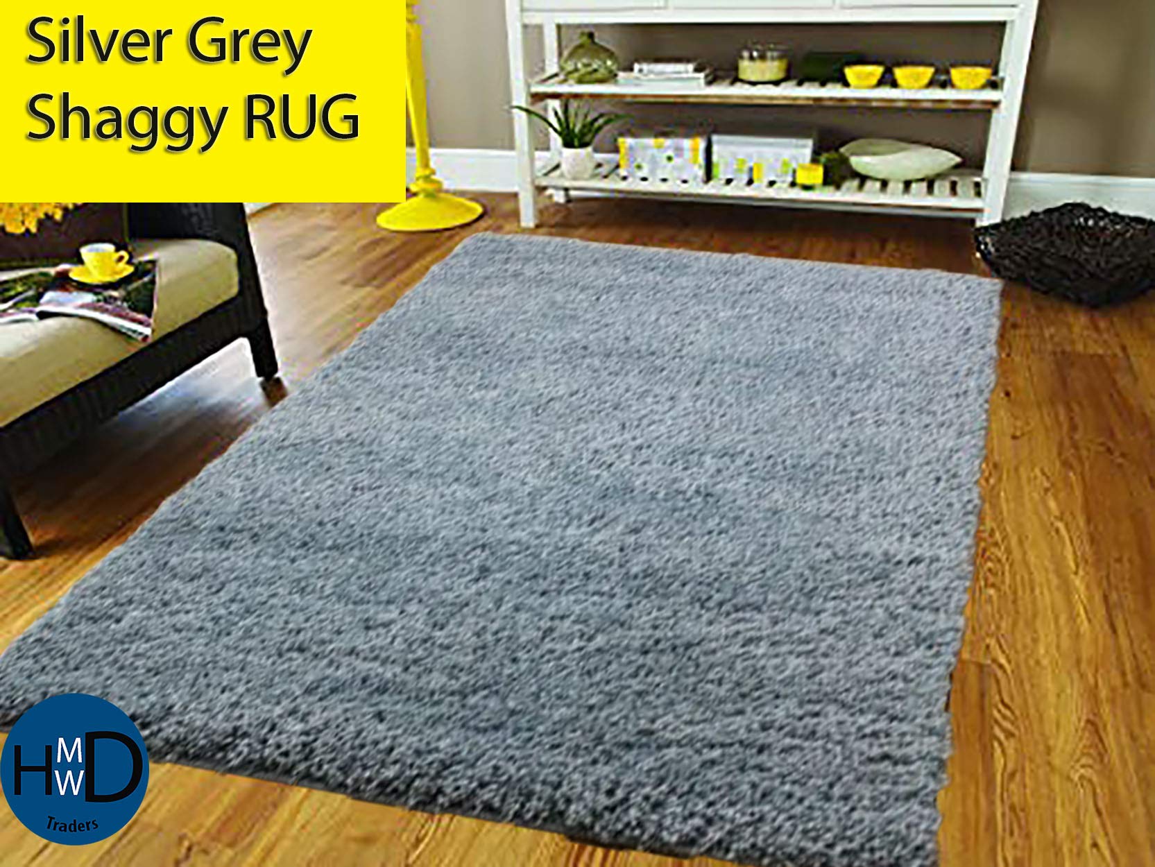 Hmwd Silver Grey Shaggy Rugs New Non S Buy Online In Antigua And Barbuda At Desertcart