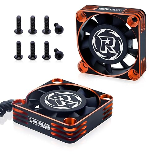 Paquete de 2 ventiladores de refrigeración de motor RC de 1.575 pulgadas, ventilador de enfriamiento ESC de 16000RPM para camión 1/10 1/8 RC de