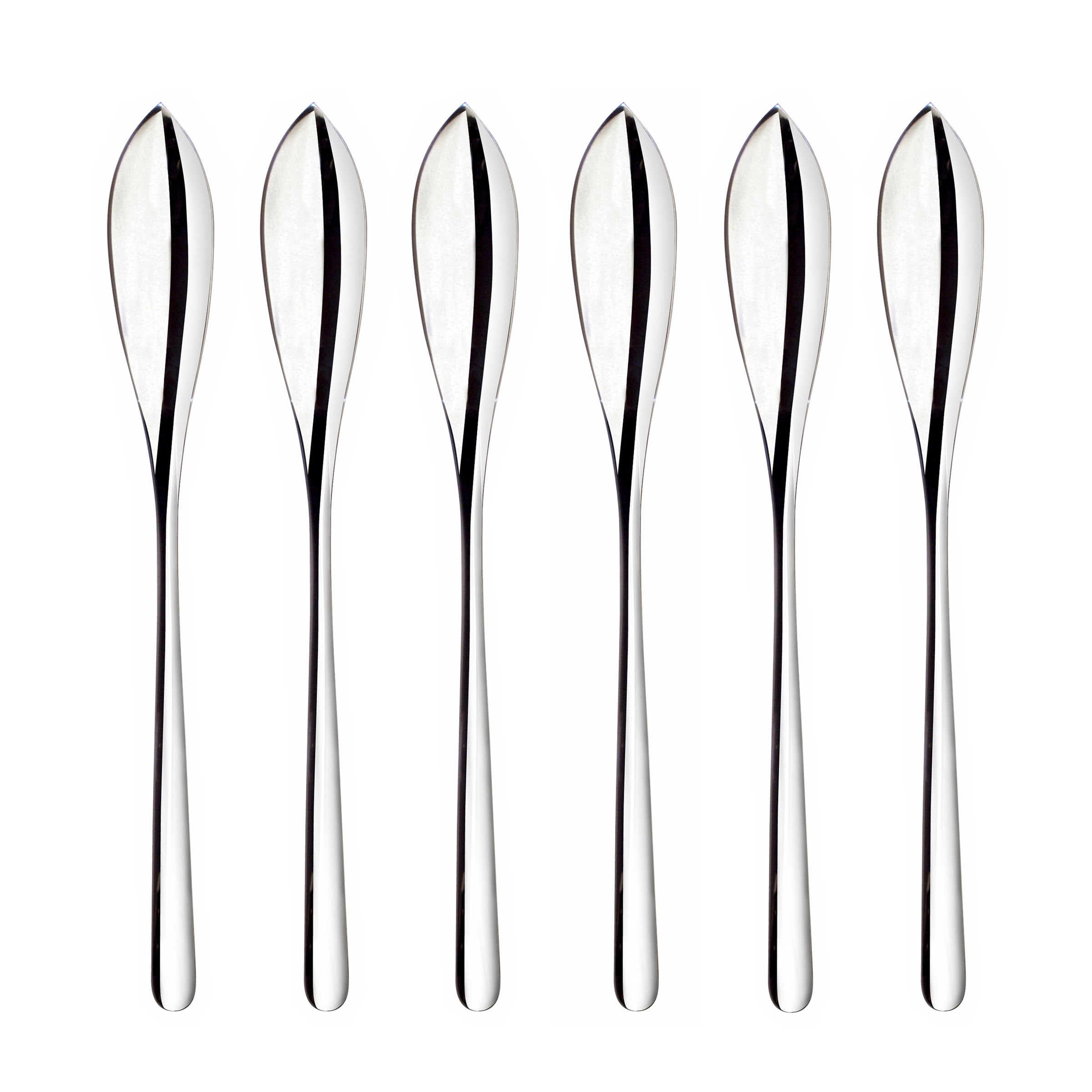 COUZON - Couteau/palette à poisson - Lot de 6 - Elixir - Acier inoxydable 18/10, Finition Miroir, Epaisseur 3 mm, Longueur 215 mm - Inox