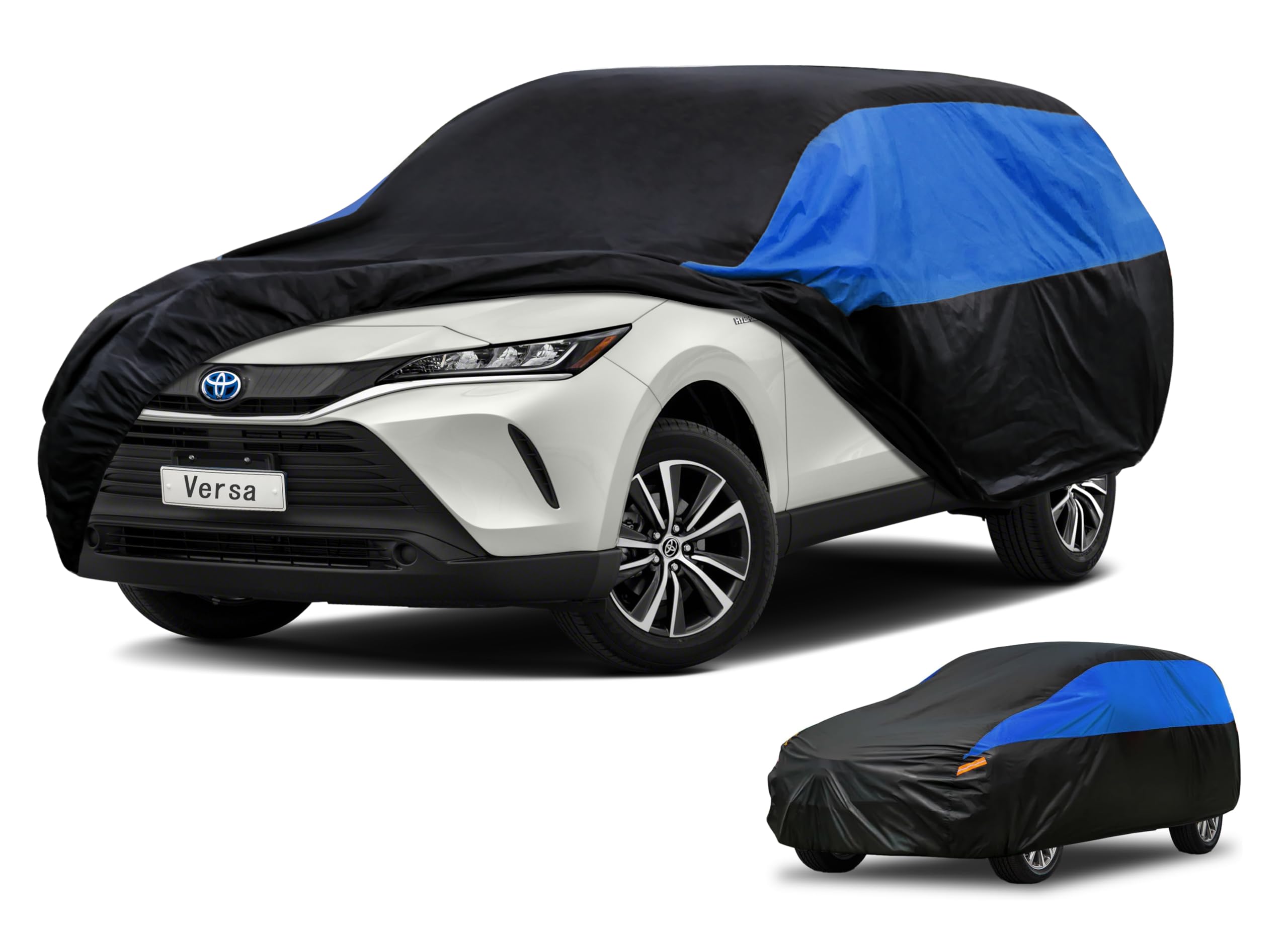 GUNHYI Toyota Car Cover Custom Fit Toyota Venza Waterproof All Weather, Lightweight Full Exterior Cover for Automobiles Outdoor Sun UV Rain Dust Snow Wind Protection.