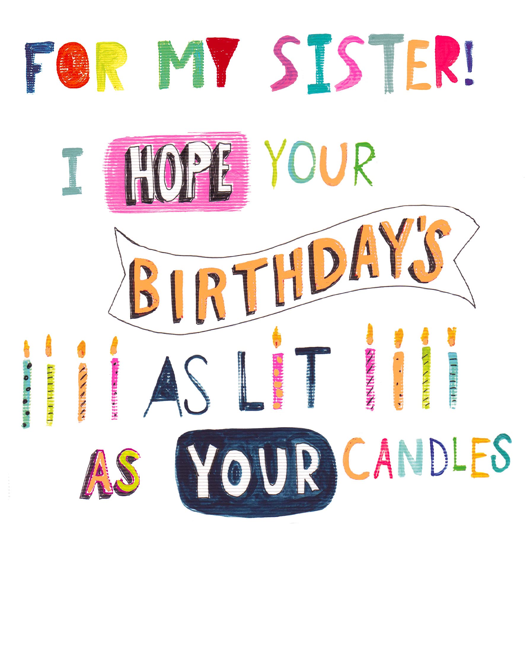 Emotional Rescue Sister Birthday Card, Birthday Card For Sister, Sister Birthday Card For Her, Lit Sis, Paper Salad. BIRTHDAY CARD, Multi, ZFW9482