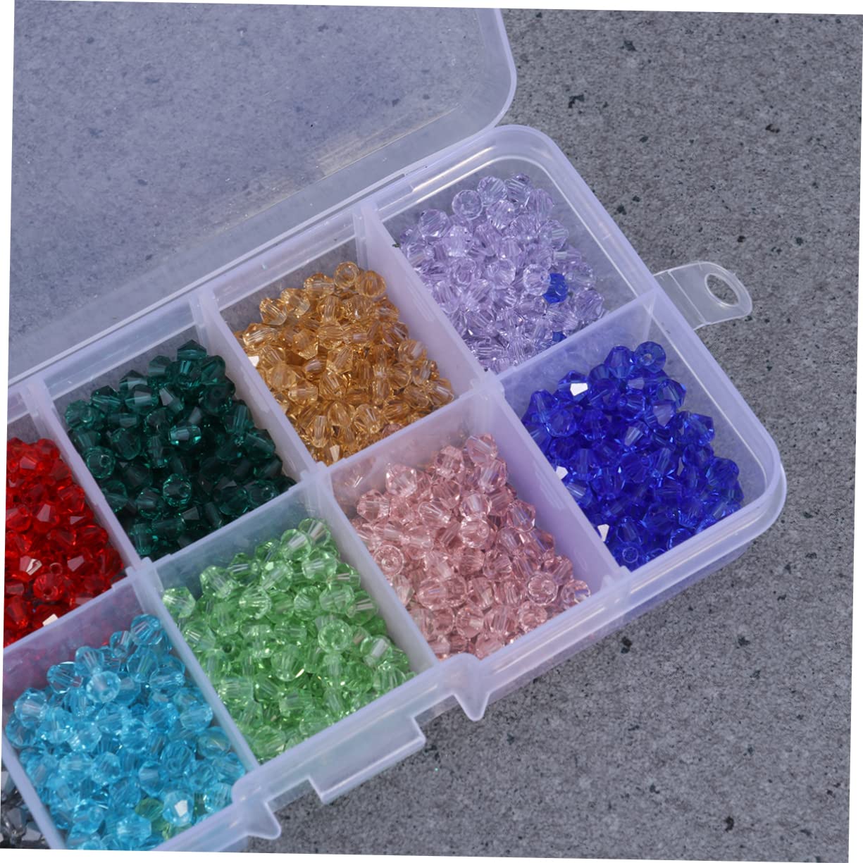LALAFINA 3000pezzi Perline Di Rhombus Colorate Per Creazione Gioielli Con Scatola Contenitore Per Bracciali e Collane