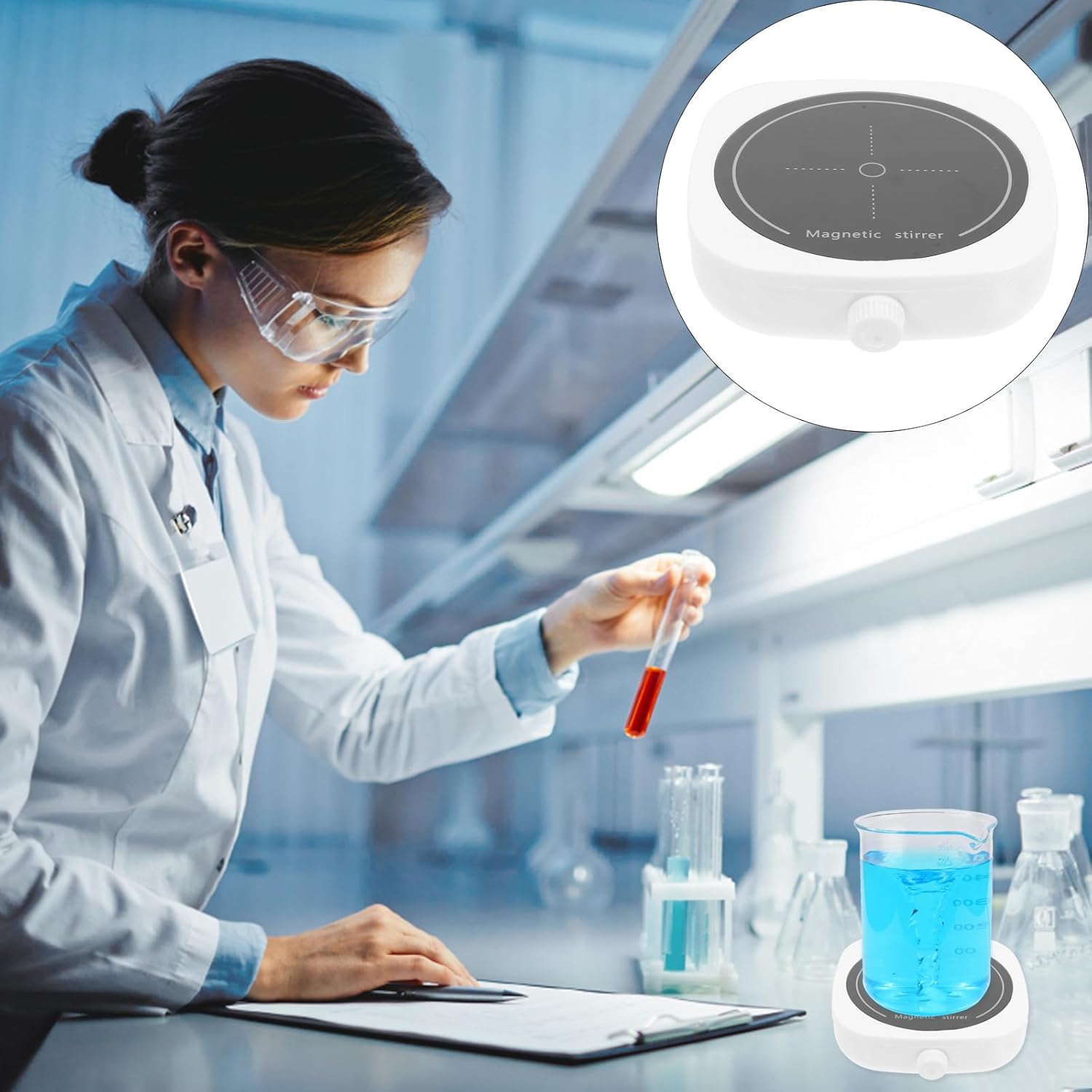 Mini Whisk Mixer Stirrer Stir Portable Stirrer Plate for Laboratory Classroom Scientific Research Magnetic Magnetic Stirrer