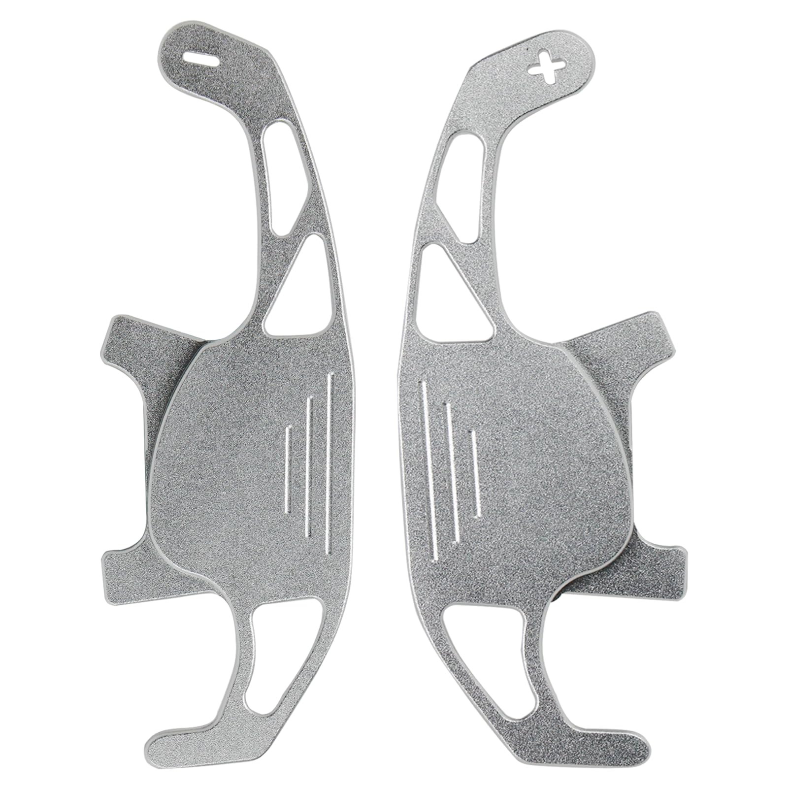 Effitnee Pair Car Steering Wheel Shift Paddle Extension Aluminium Silver for Golf GTI R GTD GTE MK7 7 for Polo GTI Scirocco 2014-2017 2018 2019
