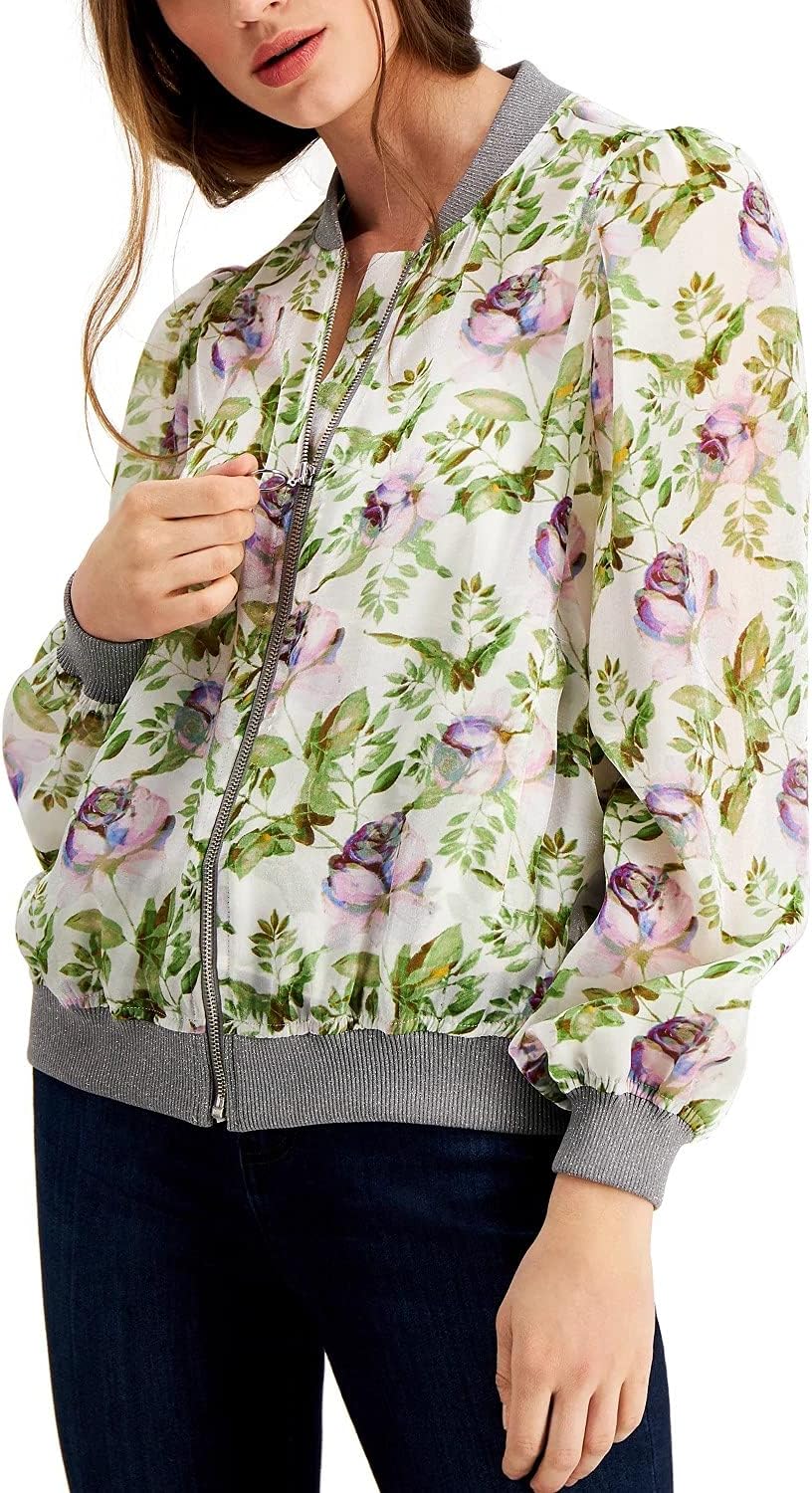 I.N.C. International Conceptswomens Jacket, Myfair Garden, XL