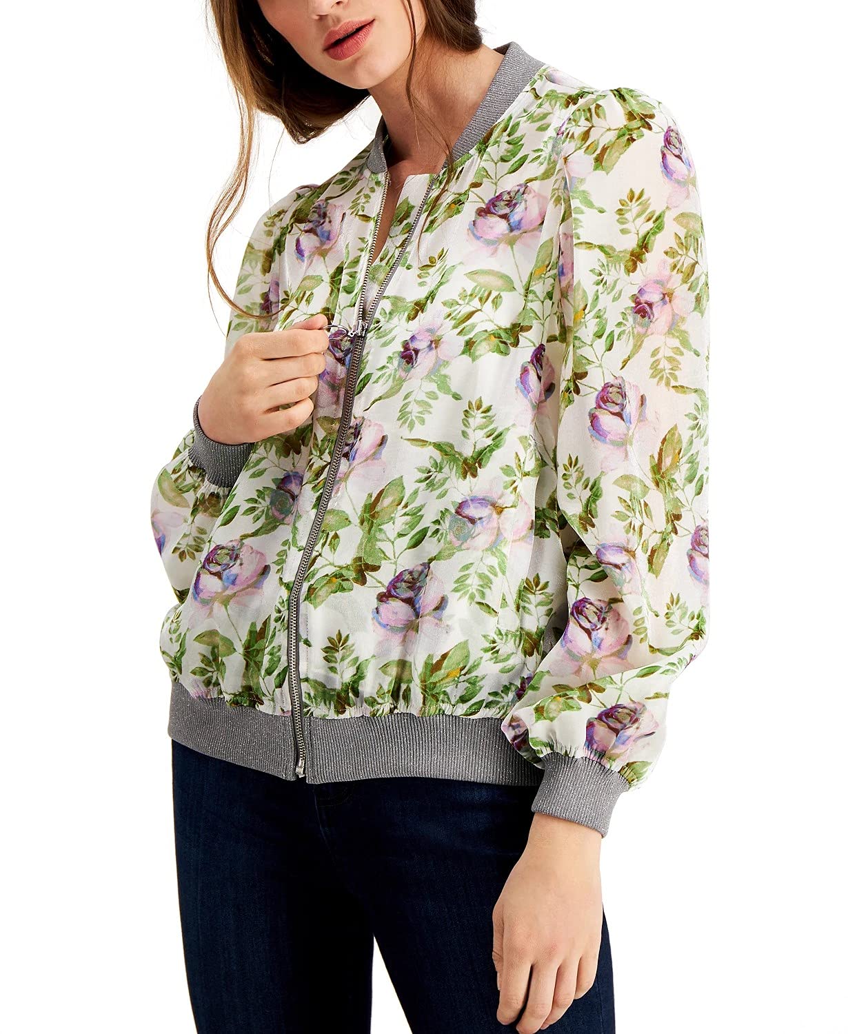 I.N.C. International Conceptswomens Jacket, Myfair Garden, XL