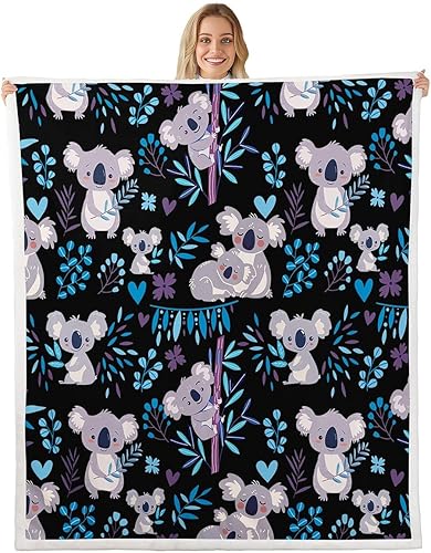 Miniatura 30 de Manta de oso polar, manta de vellón iceberg con luces árticas para decoración de dormitorio, manta supersuave con temática de animales salvajes