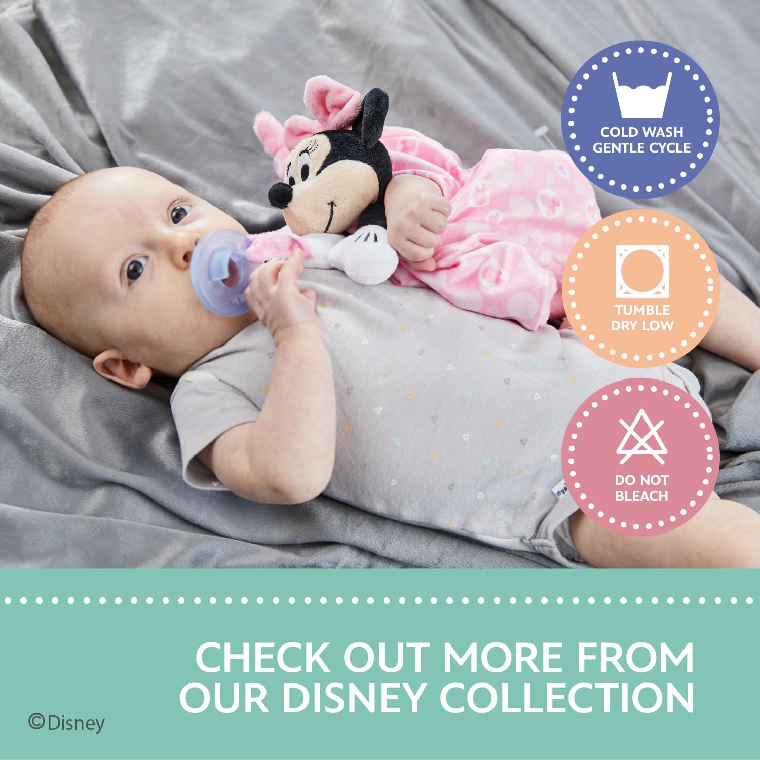 KIDS PREFERRED Disney Baby Mickey Mouse Plush Stuffed Animal Snuggler Lovey Security Blanket 13.18" x 13.18" x 3.5"