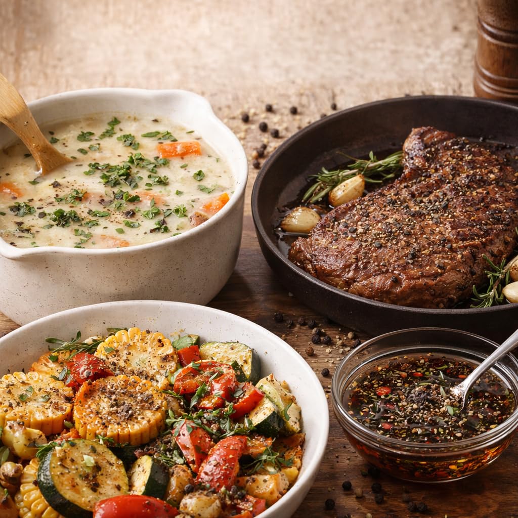GiDeli Schwarzer Pfeffer Ganz 4 x 5kg - Pfefferkörner - Perfekt für Suppen, Saucen und Marinaden - Für Pfeffermühle geeignet - Aromatisch und Vielseitig - 100% Naturrein ohne Zusätze