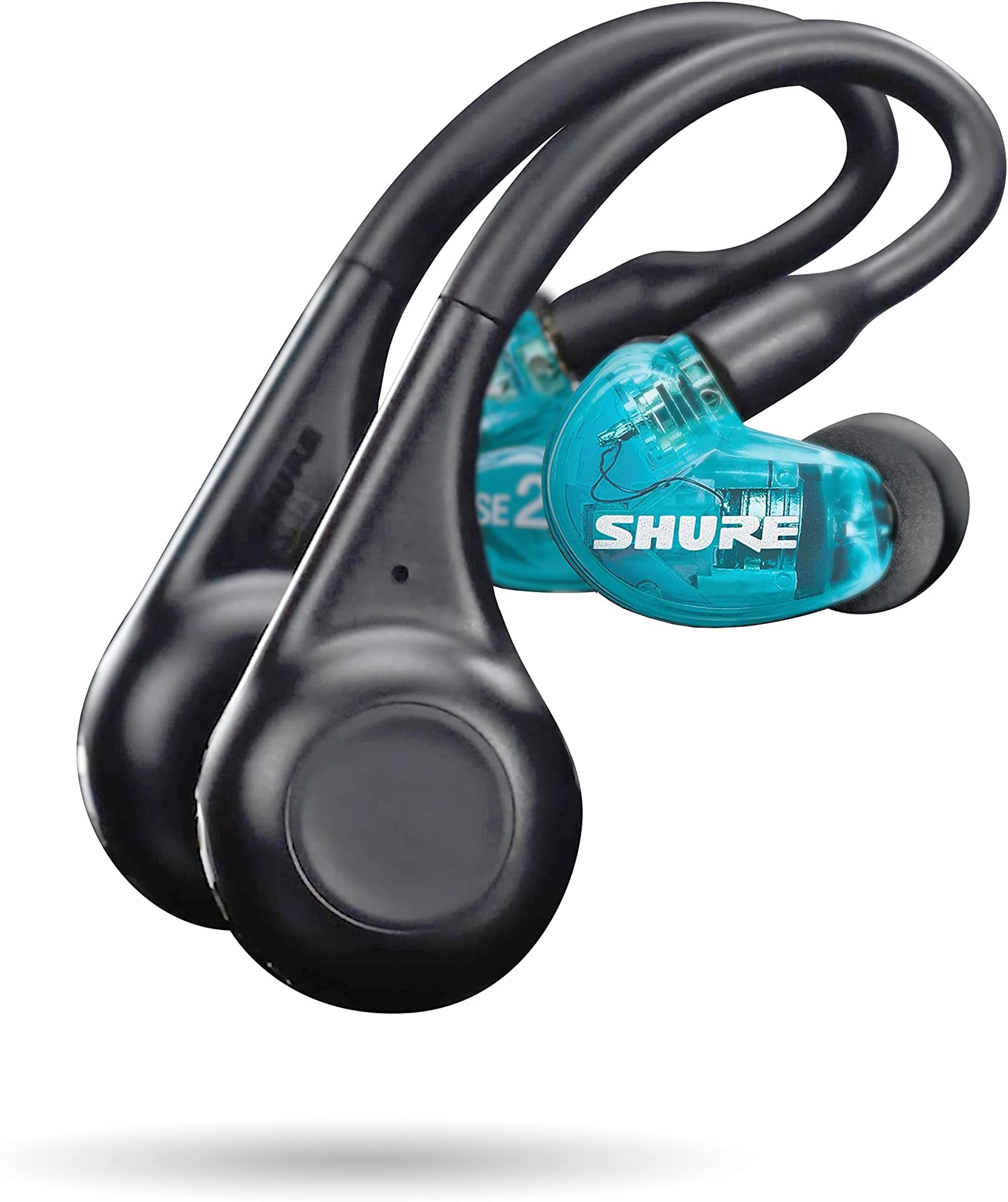 Shure AONIC 215, True Wireless Sound Isolating Earphones, 2nd Gen, Sound Isolating Technology, Comfortable Over Ear Design & Secure Fit, Blue