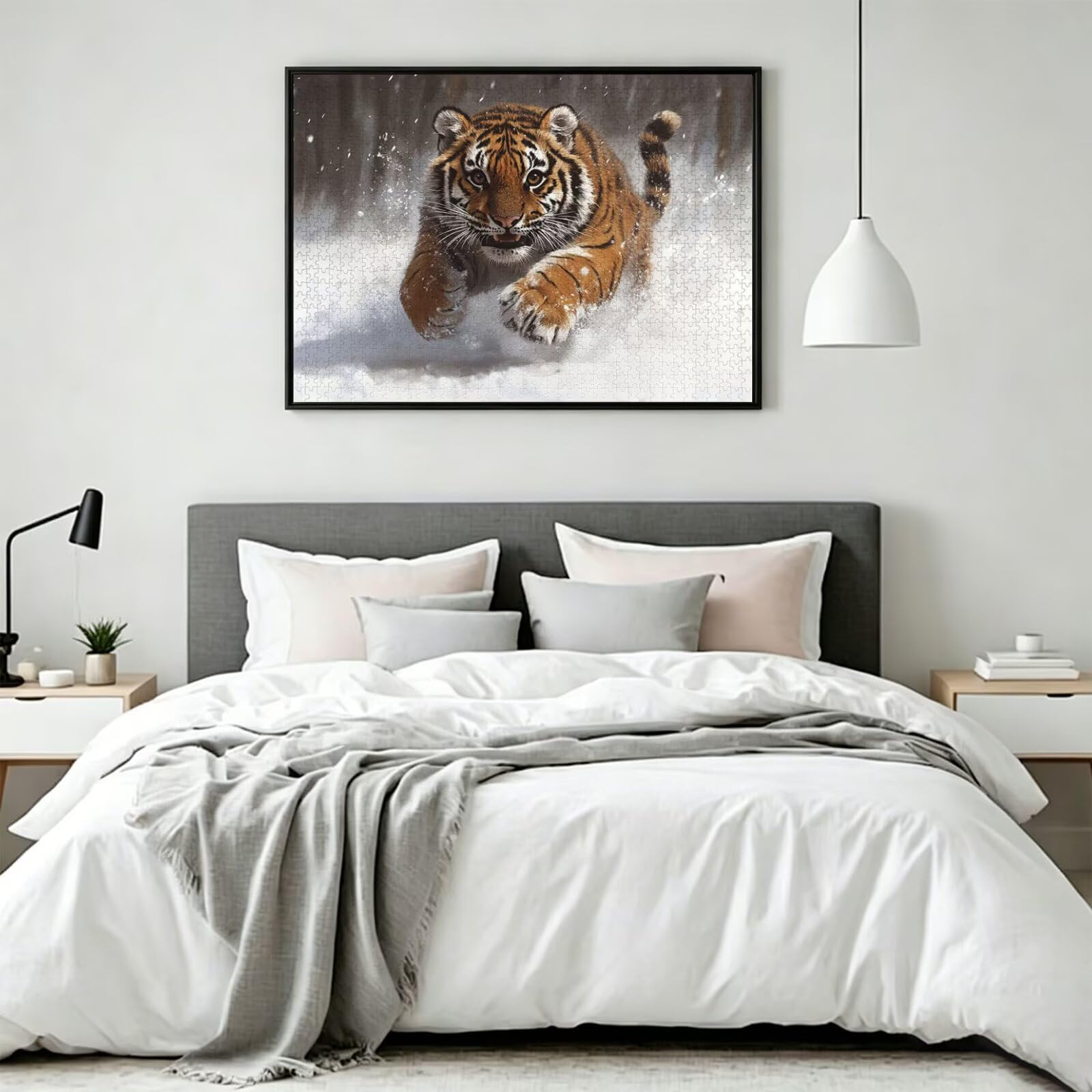 Puzzle 6000 Pezzi inverno Puzzle Classici per Gioco Familiare, n-106 | Impossibile Puzzles, Intrattenimento Creativo, Rilassamento e Intelligence, Regalo per Amore e Amico, Decorazioni Casa, tigre