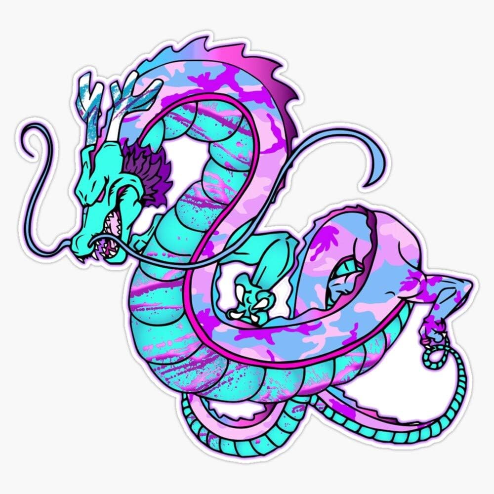 Shenron Vaporwave Stickers Sticker Decal Vinyl Bumper Sticker Decal Waterproof 5"