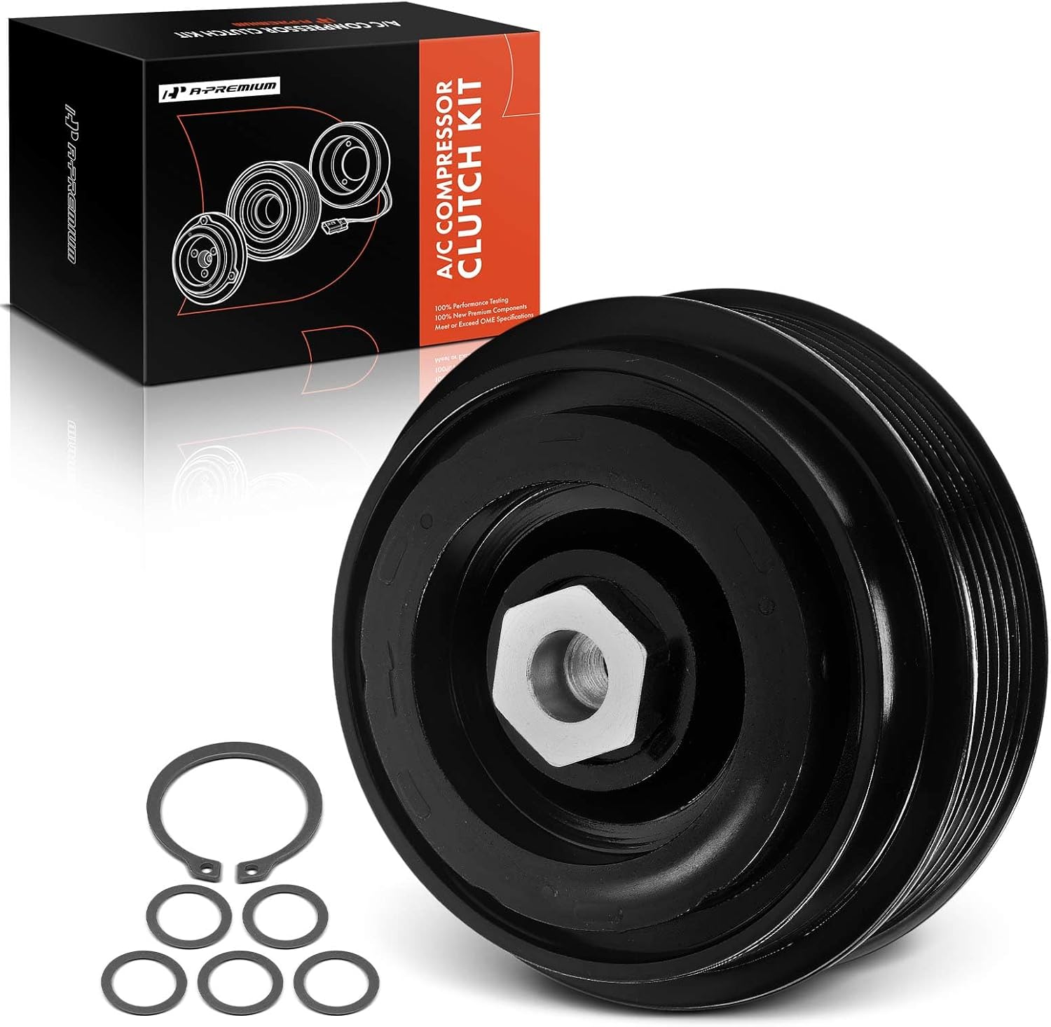 A-Premium Air Conditioner AC Compressor Clutch Kit Compatible with Mercedes-Benz C250 2012-2015, C300 2014, ML350 2012, SLK250 2012-2015