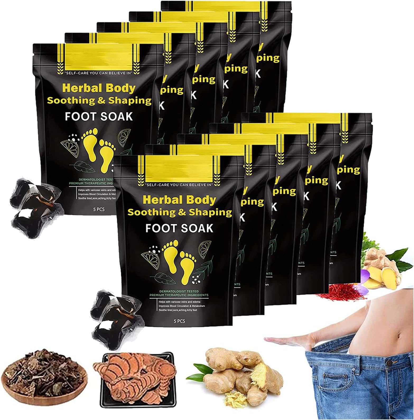 50Pcs Herbal Detox Cleansing Foot Soak Beads, Herbal Detox and Shaping Foot soak