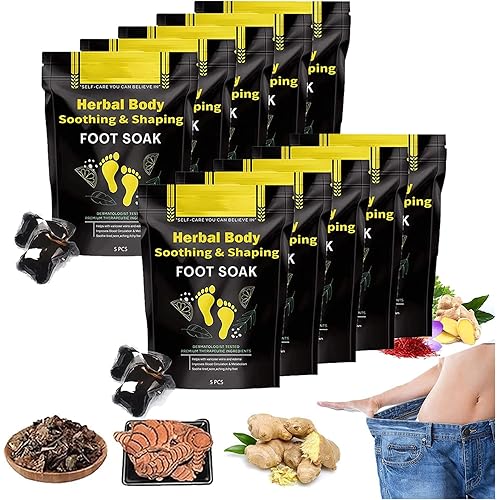 50Pcs Herbal Detox Cleansing Foot Soak Beads, Herbal Detox and Shaping Foot soak Beads Body Detox Foot Soak Natural Herbal Foot Massage Beads, Relaxing and Soothing Experience for Men and Women