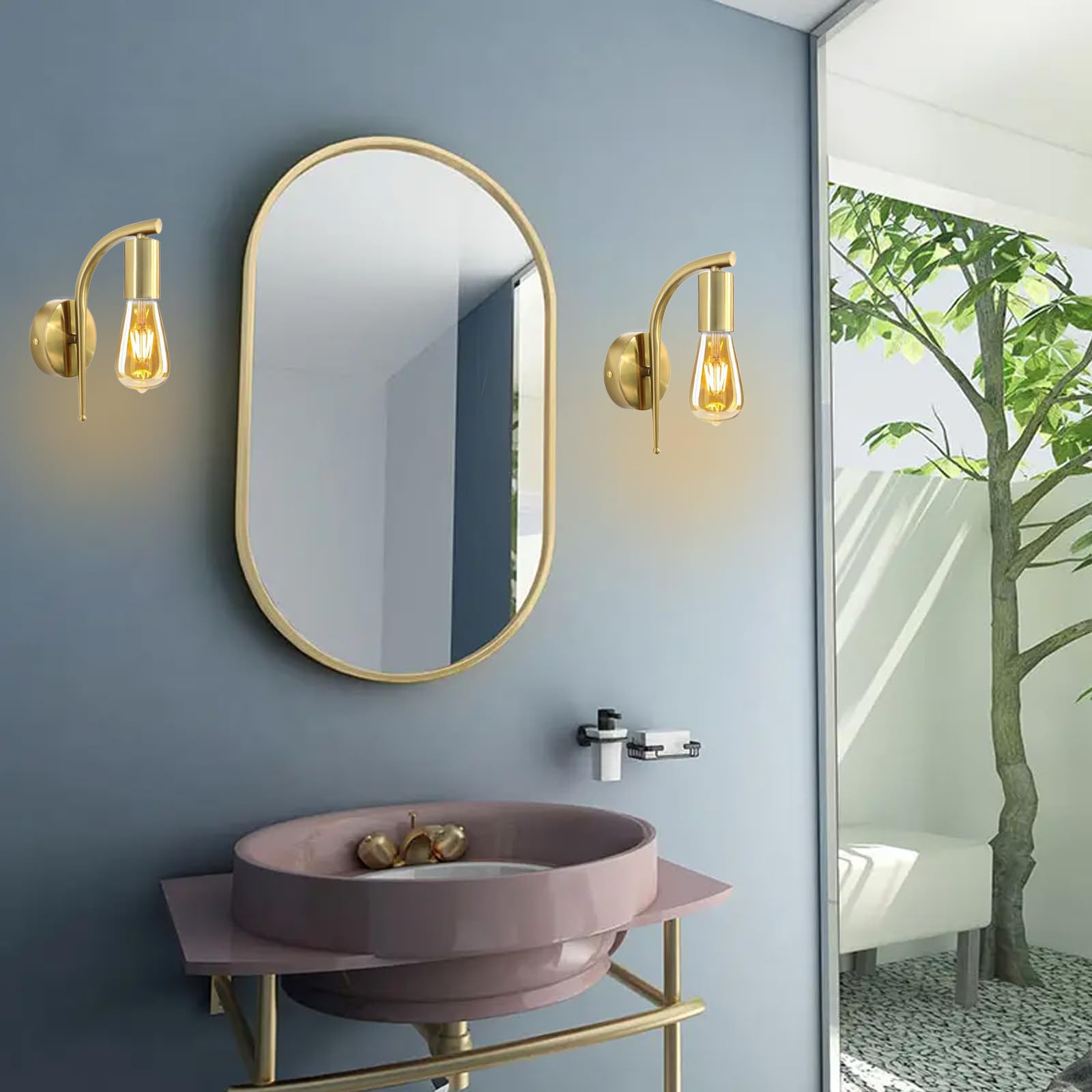 Applique Da Parete Vintage E27 - Lampada Industriale Per Interni, 2 Pezzi - Foto 2