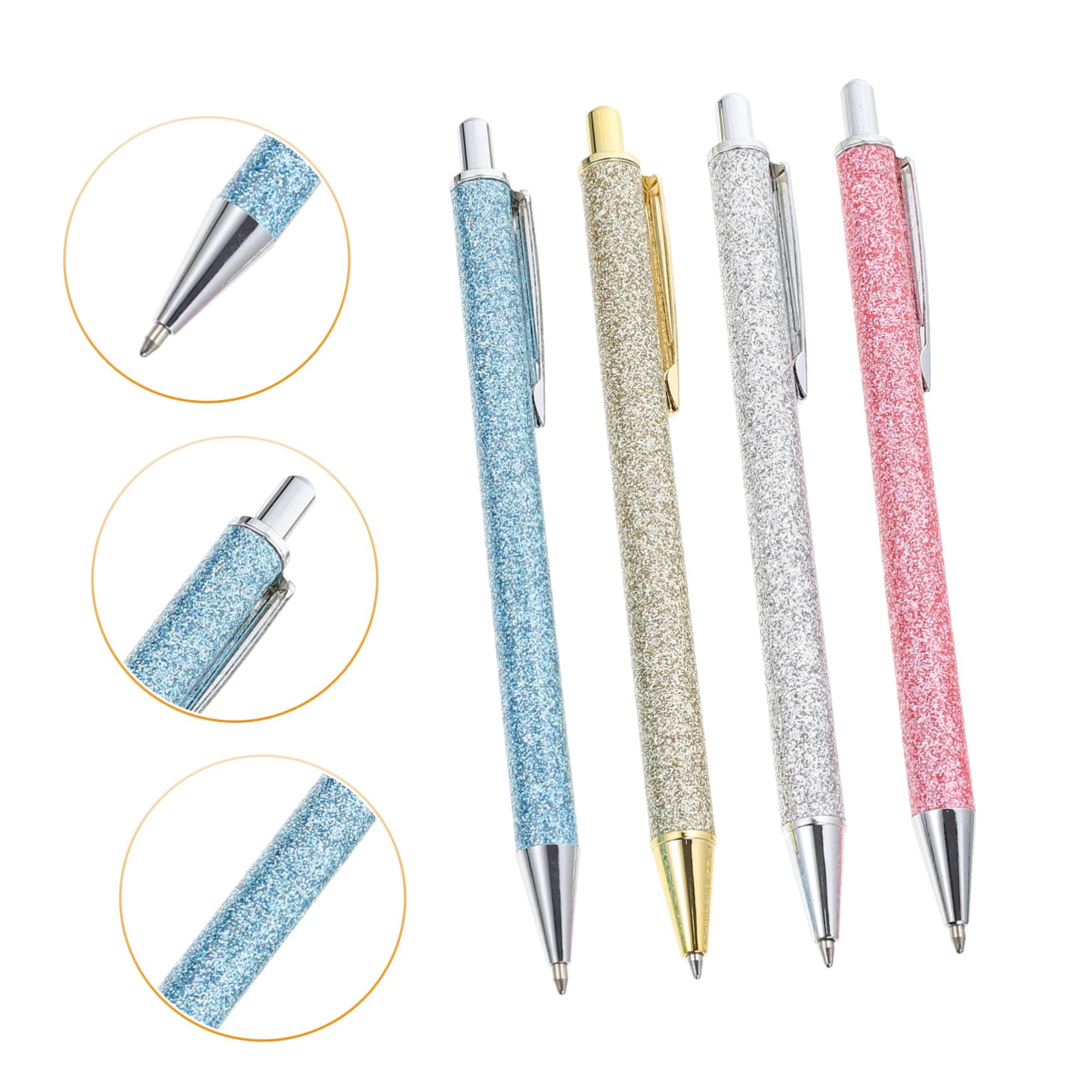 Lurrose 16 Pièces stylo à bille stylo publicitaire s à bille rétractables s bille pen gel pailleté d'affaires s à bille multi-usages Unité centrale